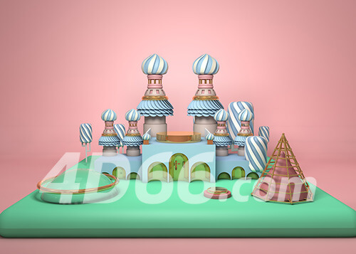 C4D电商场景模型工程