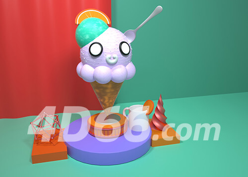 C4D电商场景模型工程