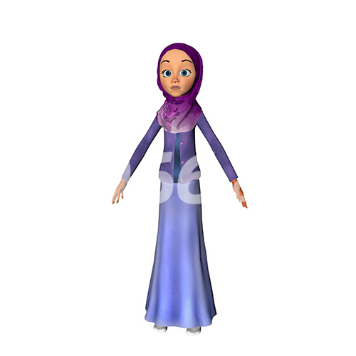 卡通风格生活人物角色C4D模型