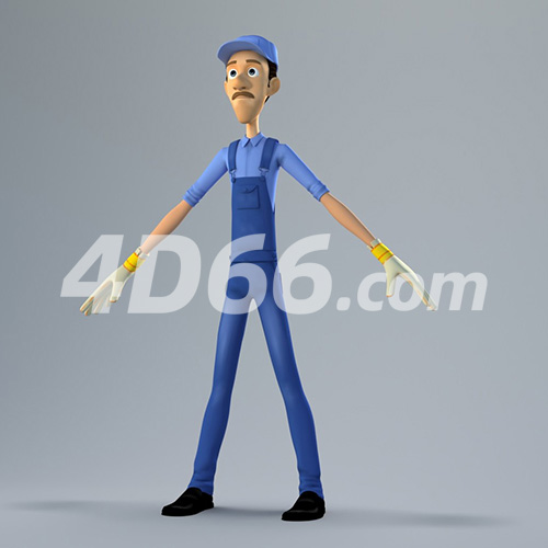 卡通风格生活人物角色C4D模型