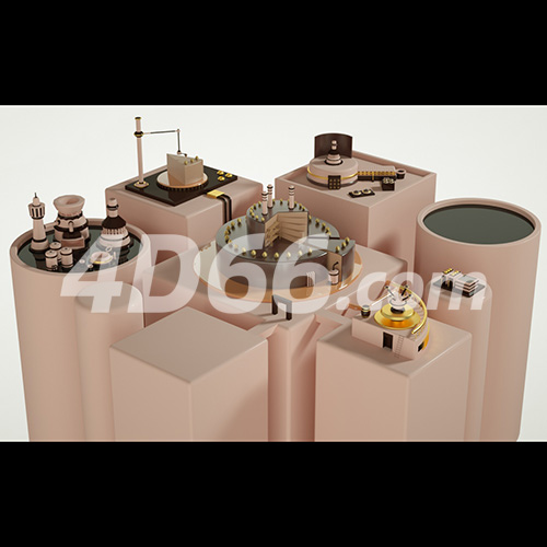 蛋糕加工平台C4D模型