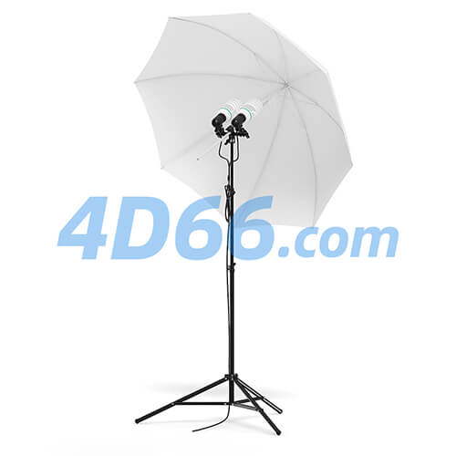 拍摄灯具柔光伞c4d模型