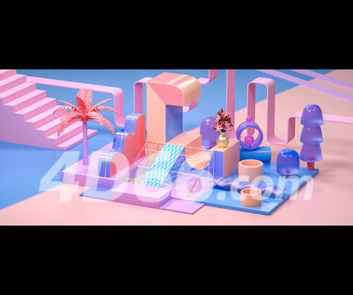 C4D电商场景素材