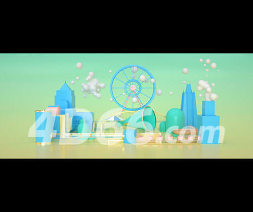 C4D电商场景素材