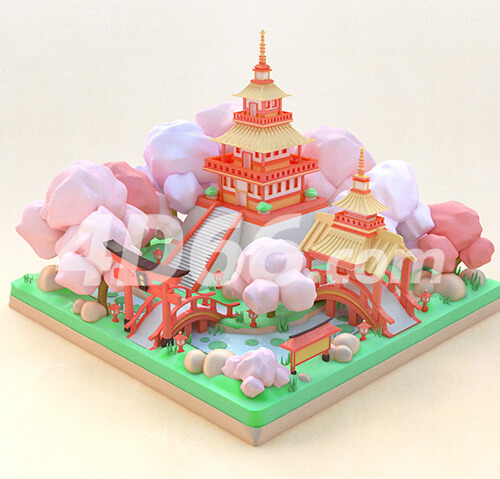 C4D电商场景素材