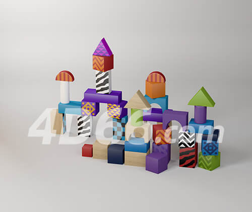 c4d儿童玩具模型