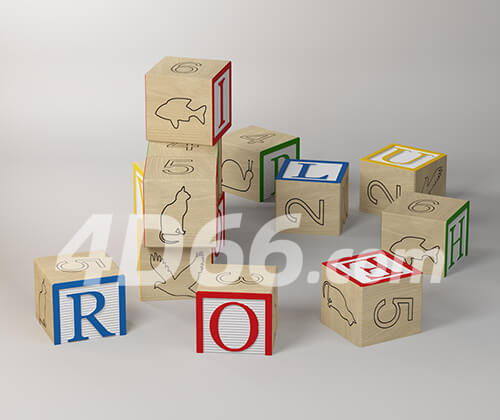 c4d儿童玩具模型