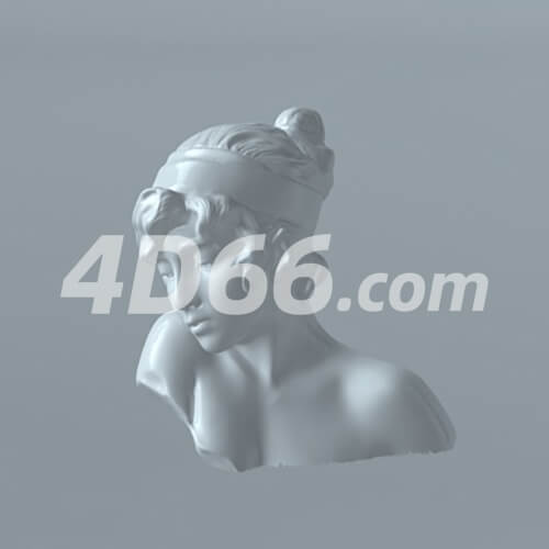 欧洲人物雕像头像C4D模型