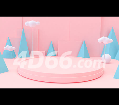 C4D舞台背景电商场景