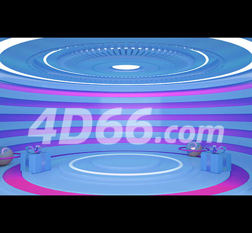 C4D舞台背景电商场景