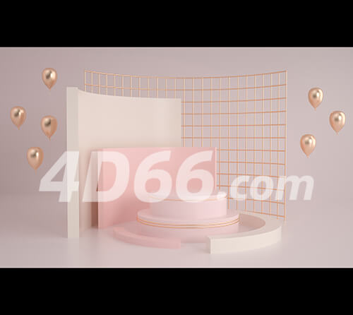 C4D舞台背景电商场景