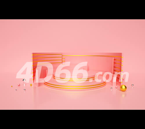 C4D舞台背景电商场景