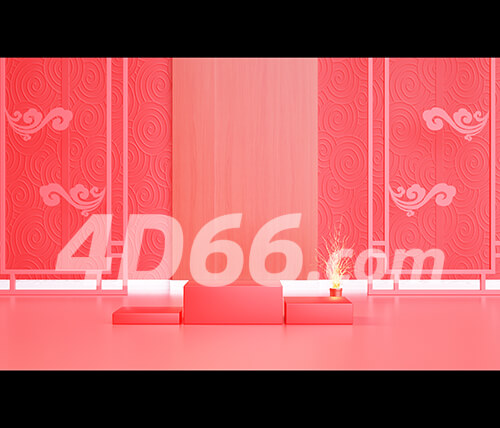 C4D舞台背景电商场景