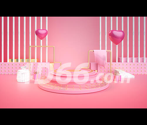 C4D舞台背景电商场景