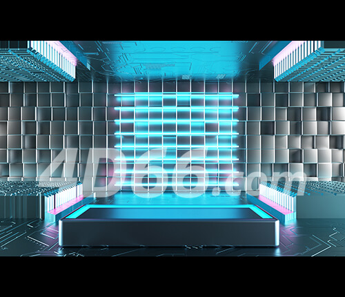 C4D舞台背景电商场景