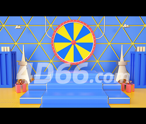 C4D舞台背景电商场景