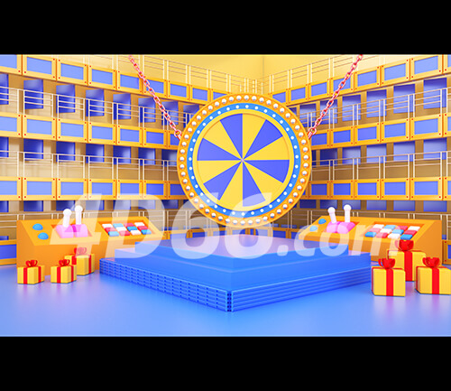 C4D舞台背景电商场景