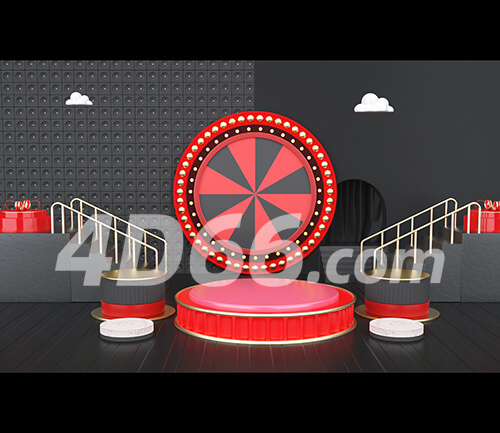 C4D舞台背景电商场景