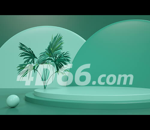 C4D舞台背景电商场景