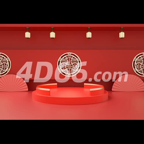 C4D舞台背景电商场景