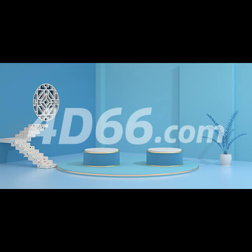 C4D舞台背景电商场景