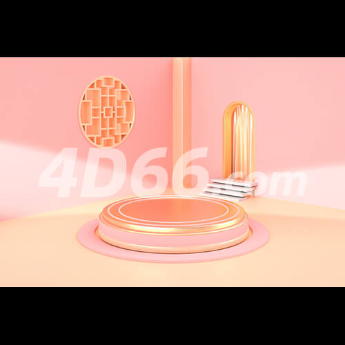 C4D舞台背景电商场景