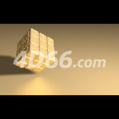 C4D金融金牛场景