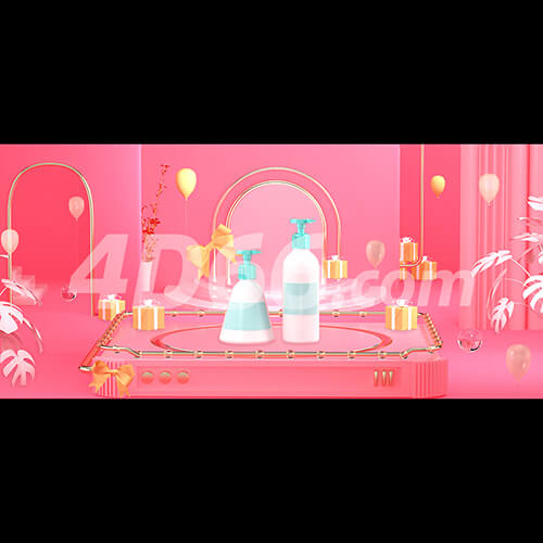 C4D电商场景模型