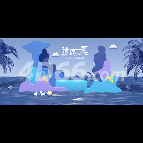 C4D电商场景模型