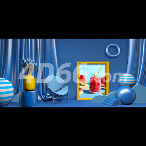 C4D电商场景模型