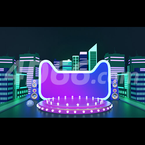 天猫电商场景首页C4D模型工程场景