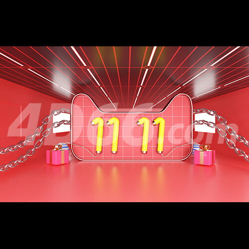 天猫电商场景首页C4D模型工程场景