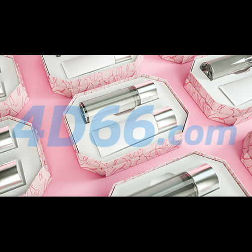 C4D化妆品护肤品场景建模(不含材质贴图,白膜)