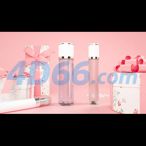 C4D化妆品护肤品场景建模(不含材质贴图,白膜)