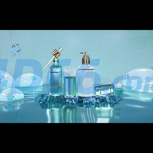 C4D化妆品护肤品场景建模(不含材质贴图,白膜)