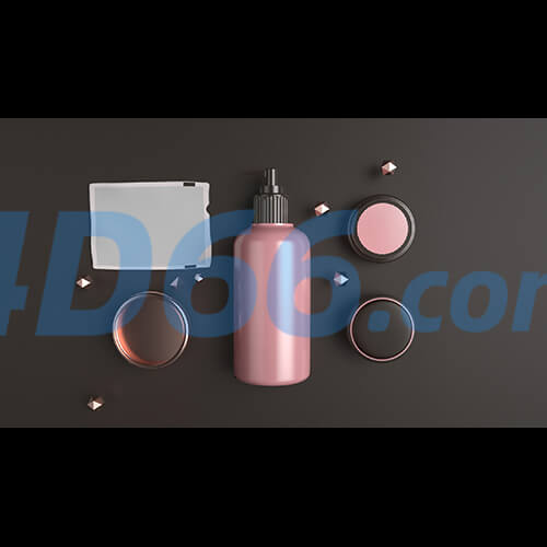 C4D化妆品护肤品场景建模(不含材质贴图,白膜)