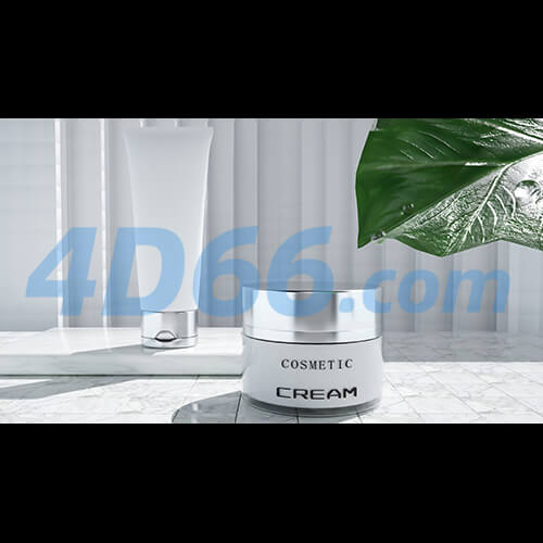 C4D化妆品护肤品场景建模(不含材质贴图,白膜)