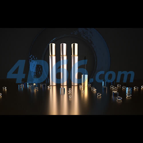 C4D化妆品护肤品场景建模(不含材质贴图,白膜)