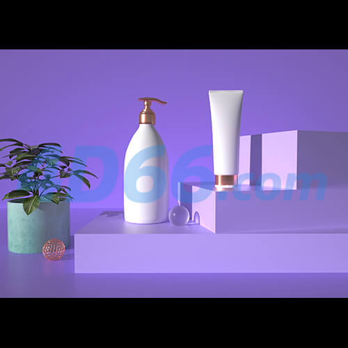 C4D化妆品护肤品场景建模(不含材质贴图,白膜)