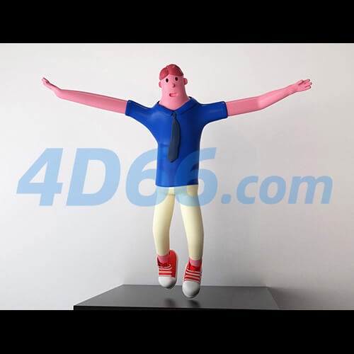 电商创意卡通运动人物C4D模型元素