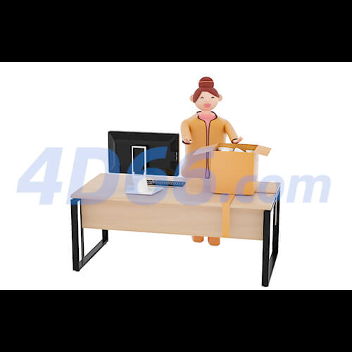 电商创意卡通运动人物C4D模型元素