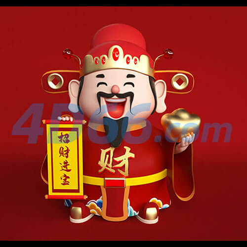 电商创意卡通运动人物C4D模型元素