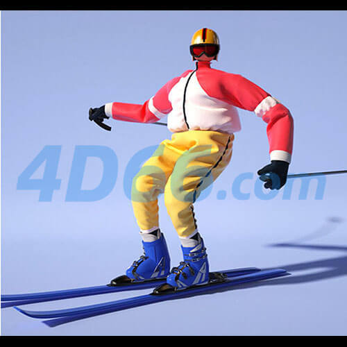 电商创意卡通运动人物C4D模型元素