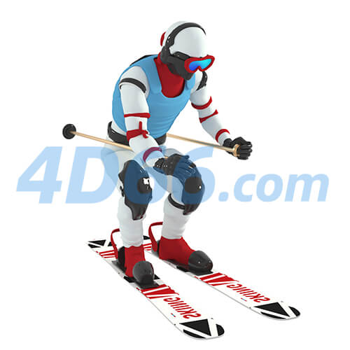 电商创意卡通运动人物C4D模型元素