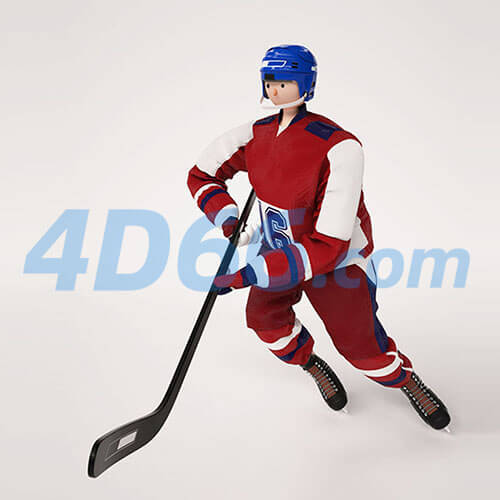 电商创意卡通运动人物C4D模型元素