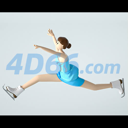 电商创意卡通运动人物C4D模型元素