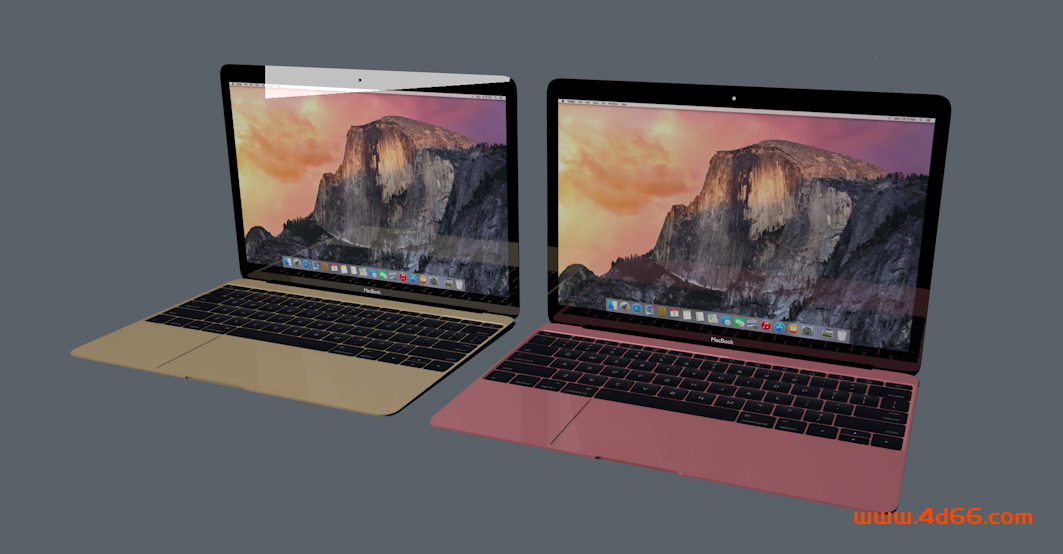 imac苹果笔记本C4D模型