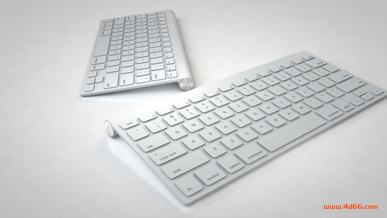 苹果键盘C4D模型