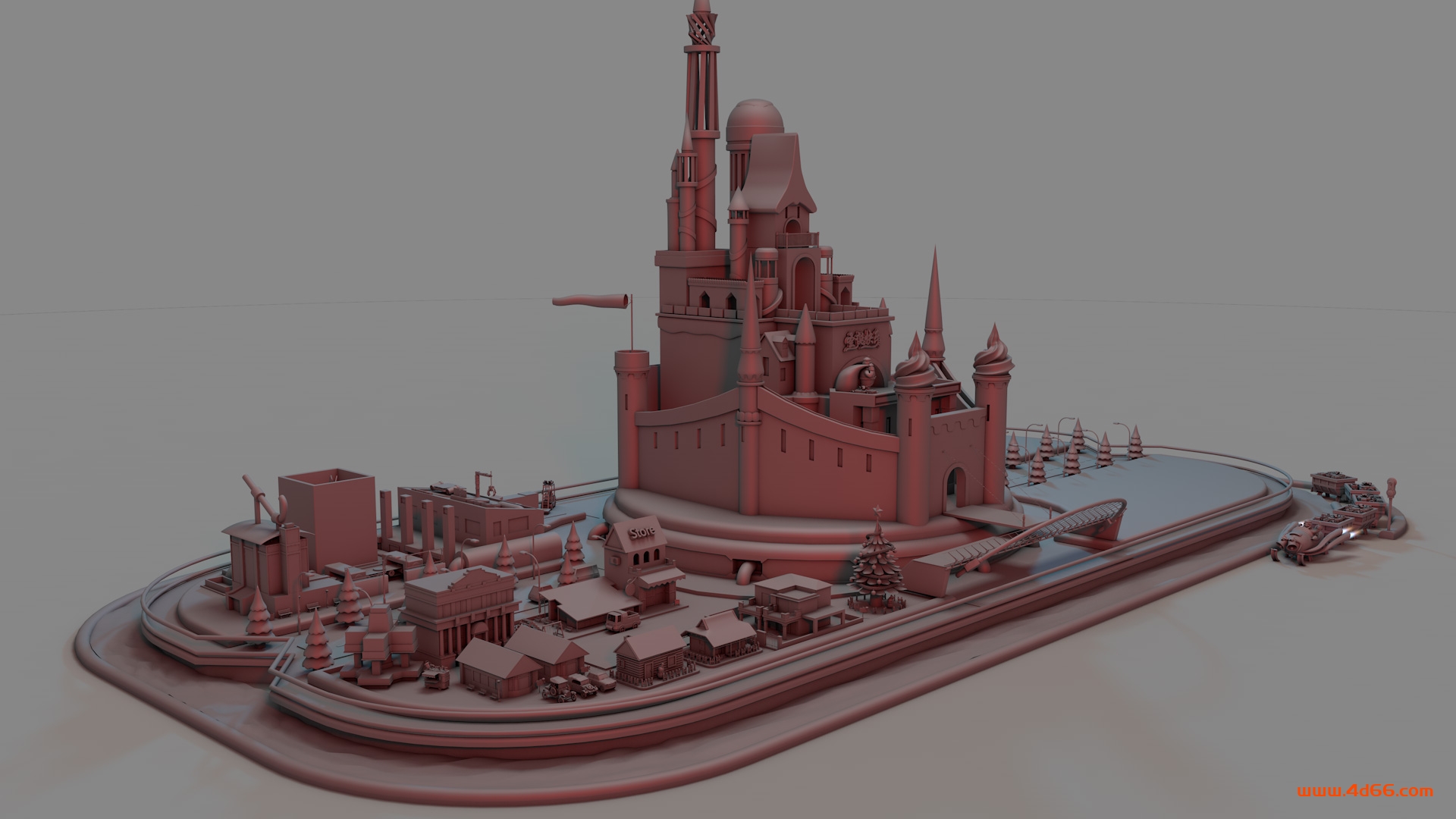 4d66-圣诞海报场景精品C4D工程分享