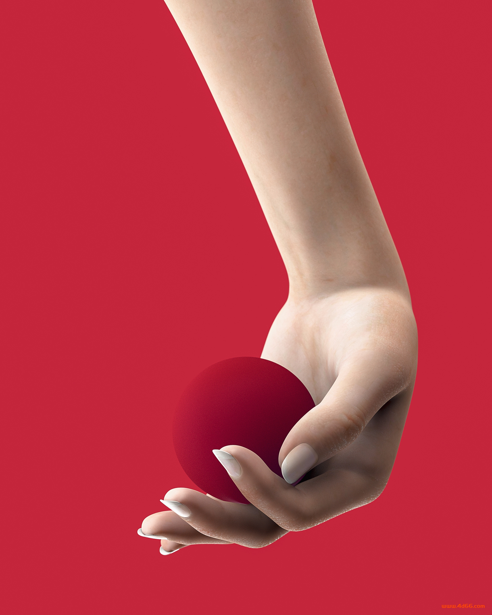 手和红色球-  TurbulenceReflex